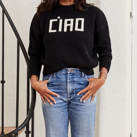 Clare V Sweaters - Clare V. Ciao Sweater Black
